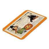 Vintage Halloween Witch Magnet Magneet (Linkerzijde)