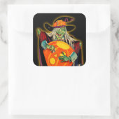 Vintage Halloween Witch Sticker (Tas)