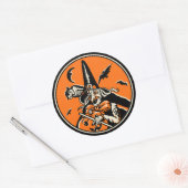 Vintage Halloween Witch Sticker (Envelop)
