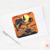 Vintage Halloween Witch Sticker (Envelop)