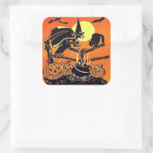 Vintage Halloween Witch Sticker (Tas)