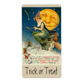 Vintage Halloween Witch Sticker (Voorkant)