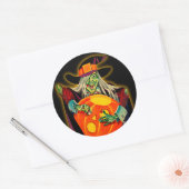 Vintage Halloween Witch Sticker (Envelop)