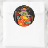 Vintage Halloween Witch Sticker (Tas)