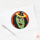 Vintage Halloween Witch Sticker (Envelop)