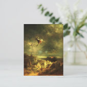 Vintage - Halloween, Witches Ride - Spitzweg Briefkaart (Staand voorkant)