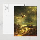 Vintage - Halloween, Witches Ride - Spitzweg Briefkaart (Voorkant / Achterkant)