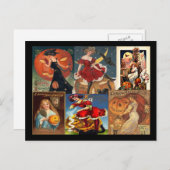 Vintage Halloween Women Montage Briefkaart (Voorkant / Achterkant)