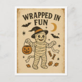 Vintage Halloween Wrapped in Fun Briefkaart (Voorkant)