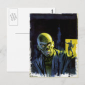 Vintage Halloween Zombie Monster Horror Briefkaart (Voorkant / Achterkant)