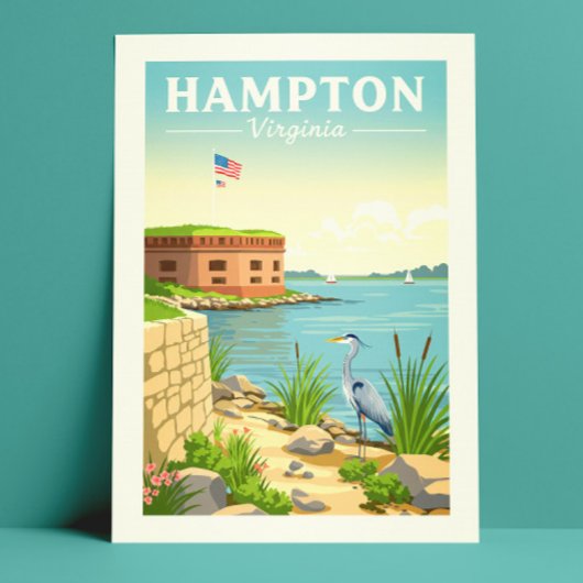 Vintage Hampton Virginia Briefkaart