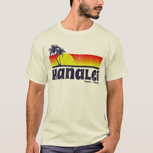 Vintage Hanalei Kauai Hawaii T-shirt (Voorkant)