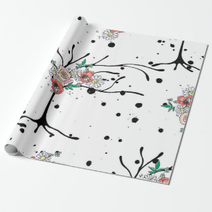 Vintage hand drawn seamless pattern graphic illust cadeaupapier