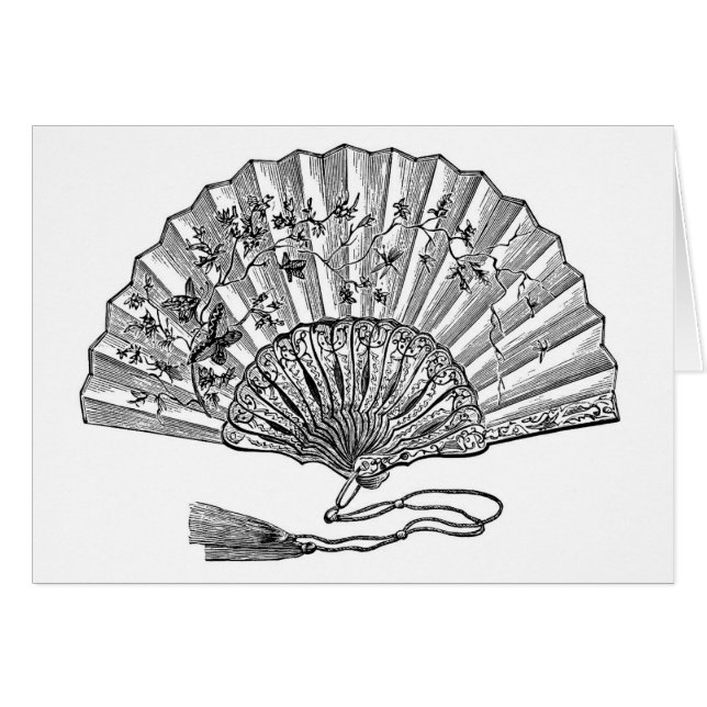 Vintage Hand Fan (Voorkant Horizontaal)