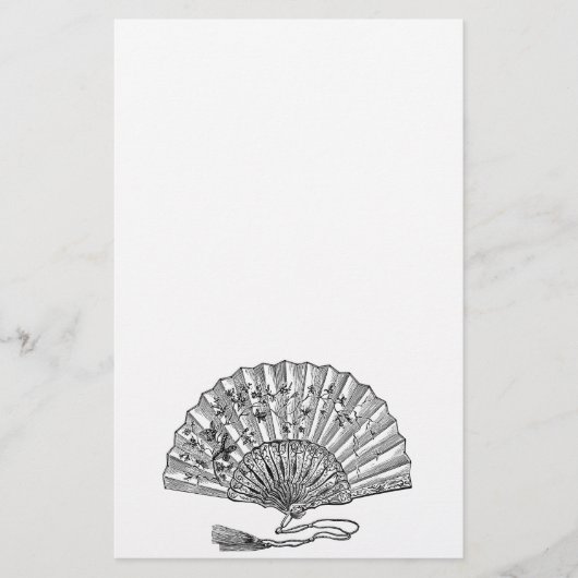 Vintage Hand Fan Briefpapier (Voorkant)