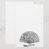 Vintage Hand Fan Briefpapier (Voorkant / Achterkant)