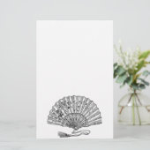 Vintage Hand Fan Briefpapier (Staand voorkant)