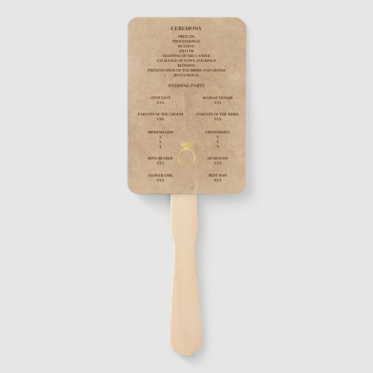 Vintage Hand Fan Handwaaier (Achterkant)