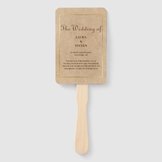 Vintage Hand Fan Handwaaier (Voorkant)