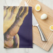 Vintage handen biddend met Ster van Bethlehem Theedoek (Quarter Fold)