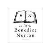 Vintage handgetekende boekinitialen Ex Libris  Rubberstempel (Afrduk)