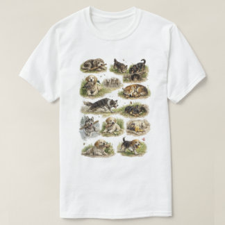 Vintage Handgetekende Hondencollectie | T-shirt
