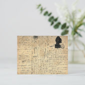 Vintage Handwriting Postcard Briefkaart (Staand voorkant)