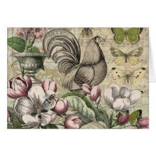 Vintage Hane Tuin Collage Kunst: Frans Landelijk