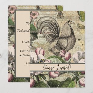 Vintage Hane Tuin Collage Kunst: Frans Landelijk Kaart