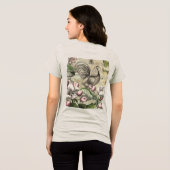 Vintage Hane Tuin Collage Kunst: Frans Landelijk Tri-Blend Shirt (Achterkant volledig)