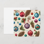 Vintage Hanging Christmas Ornaments  Feestdagenkaart (Voorkant / Achterkant)