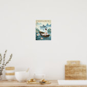 Vintage Hangzhou Westmeerboot Poster (Keuken)