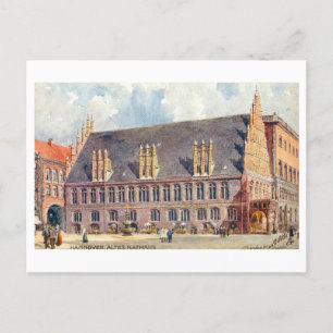 Vintage Hannover Duitsland Rathaus Briefkaart