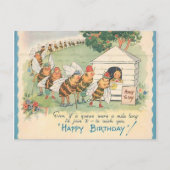 Vintage Happy Bee Birthday Holiday Briefkaart (Voorkant)