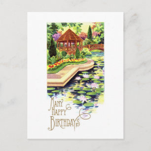 Vintage Happy Birthday Briefkaart