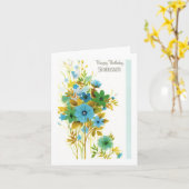 Vintage Happy Birthday Grandson Kaart (Gele Bloem)