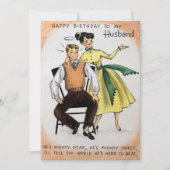 Vintage Happy Birthday Husband Holiday Kaart (Voorkant)
