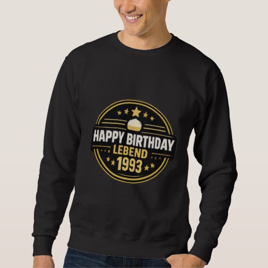 Vintage Happy Birthday Legend 1993 Trui (Voorkant)