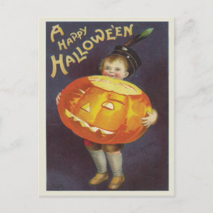 Vintage Happy Halloween Briefkaart