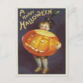 Vintage Happy Halloween Briefkaart (Voorkant)