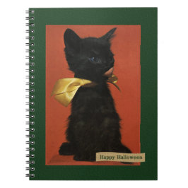 Vintage Happy Halloween Kitten Journaal Notitieboek