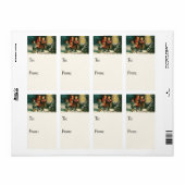 Vintage Happy KerstCarolers Gift Label (Full Sheet)