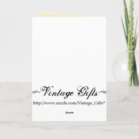 Vintage Happy Moederdag Kaart (Achterkant)