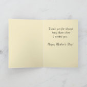 Vintage Happy Moederdag Kaart (Binnen)