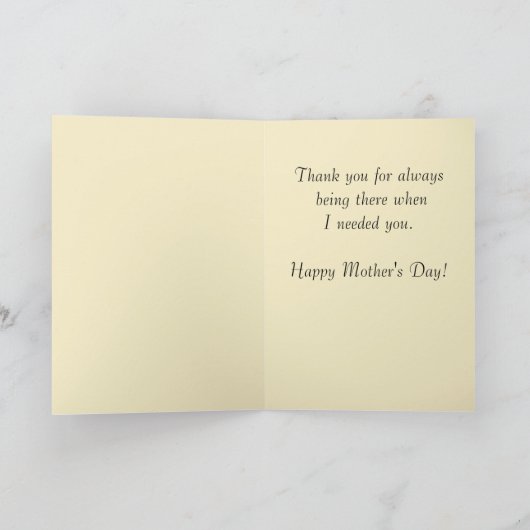 Vintage Happy Moederdag Kaart (Binnen)