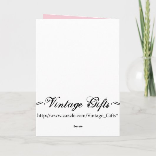 Vintage Happy Moederdag Kaart (Achterkant)