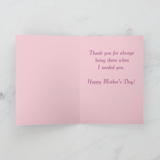 Vintage Happy Moederdag Kaart (Binnen)