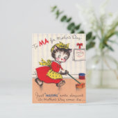 Vintage Happy Mothers Day Holiday Kaart (Staand voorkant)