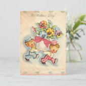 Vintage Happy Mothers day Holiday Kaart (Staand voorkant)