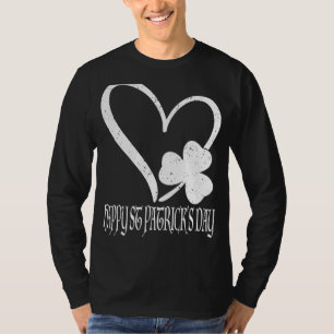 Vintage Happy Saint Patricks Day Irish Shamrock T-shirt